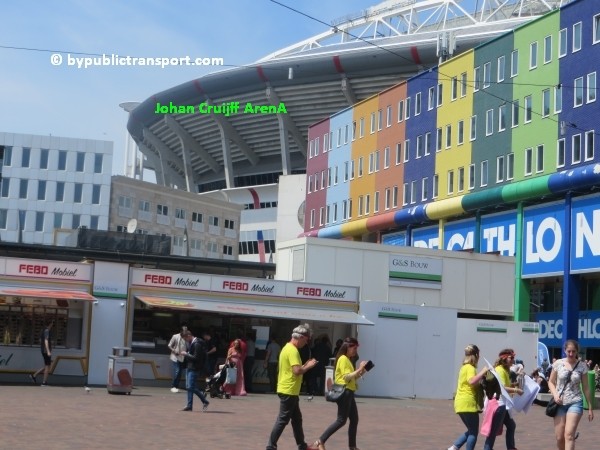 amsterdam johan cruijff arena met openbaar vervoer by public transport 09