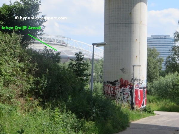 amsterdam johan cruijff arena met openbaar vervoer by public transport 25