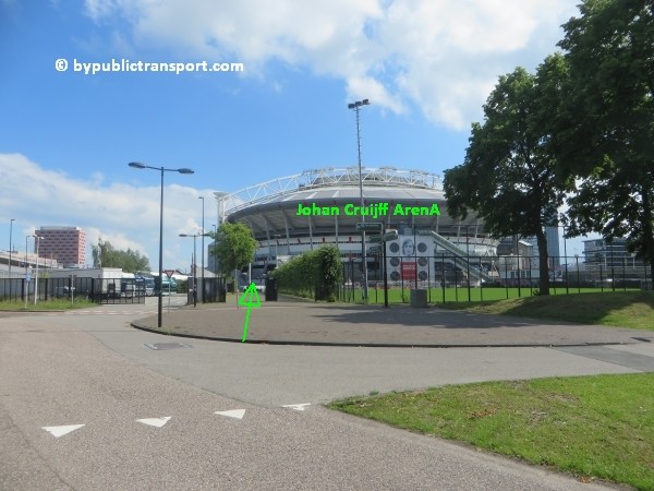 amsterdam johan cruijff arena met openbaar vervoer by public transport 27