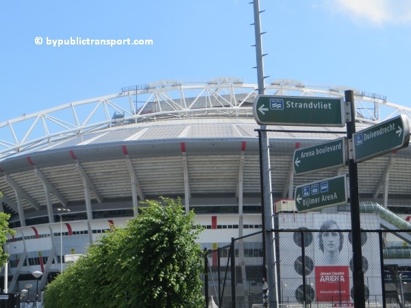 amsterdam johan cruijff arena met openbaar vervoer by public transport 28