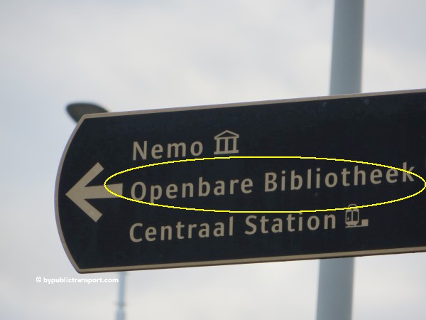hoe kom ik bij de centrale bibliotheek oba oosterdok in amsterdam met het ov openbaar vervoer by public transport 30