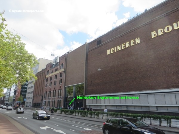 how do i get to the heineken experience amsterdam by public transport 12