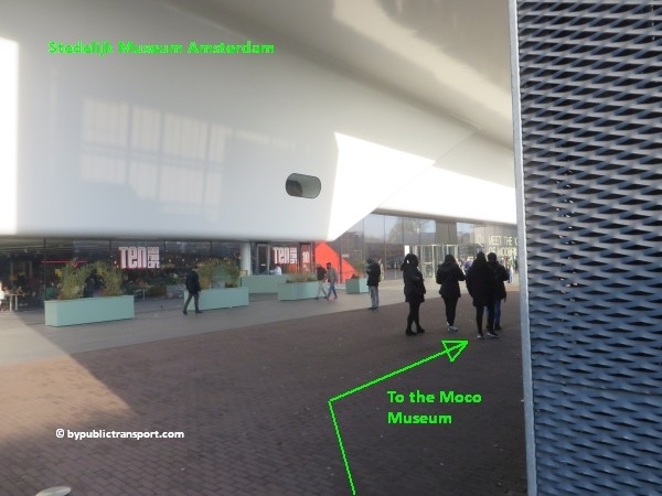 how do i get to the moco museum amsterdam by public transport 33