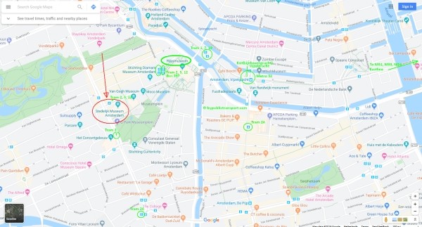 stedelijk museum amsterdam tram metro stops nearby 600 x 323