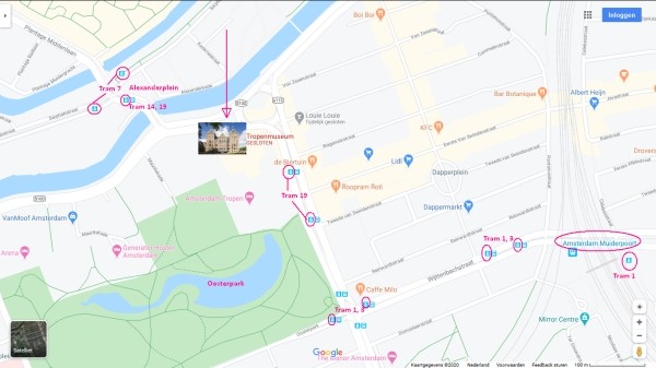 tropenmuseum amsterdam tram metro stops nearby 600 x 337