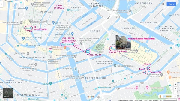 verzetsmuseum amsterdam tram metro stops nearby 600 x 337